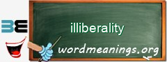 WordMeaning blackboard for illiberality